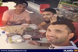 سلفی جالب سه بازیکن پرسپولیس/عکس