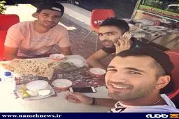 سلفی جالب سه بازیکن پرسپولیس/عکس