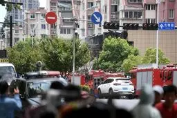 تصاویر | انفجار مرگبار در یکی از فروشگاه‌های چین