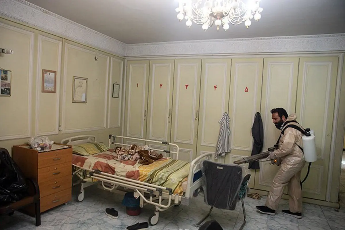 تیم پدافند زیستی در آسایشگاه جانبازان + عکس