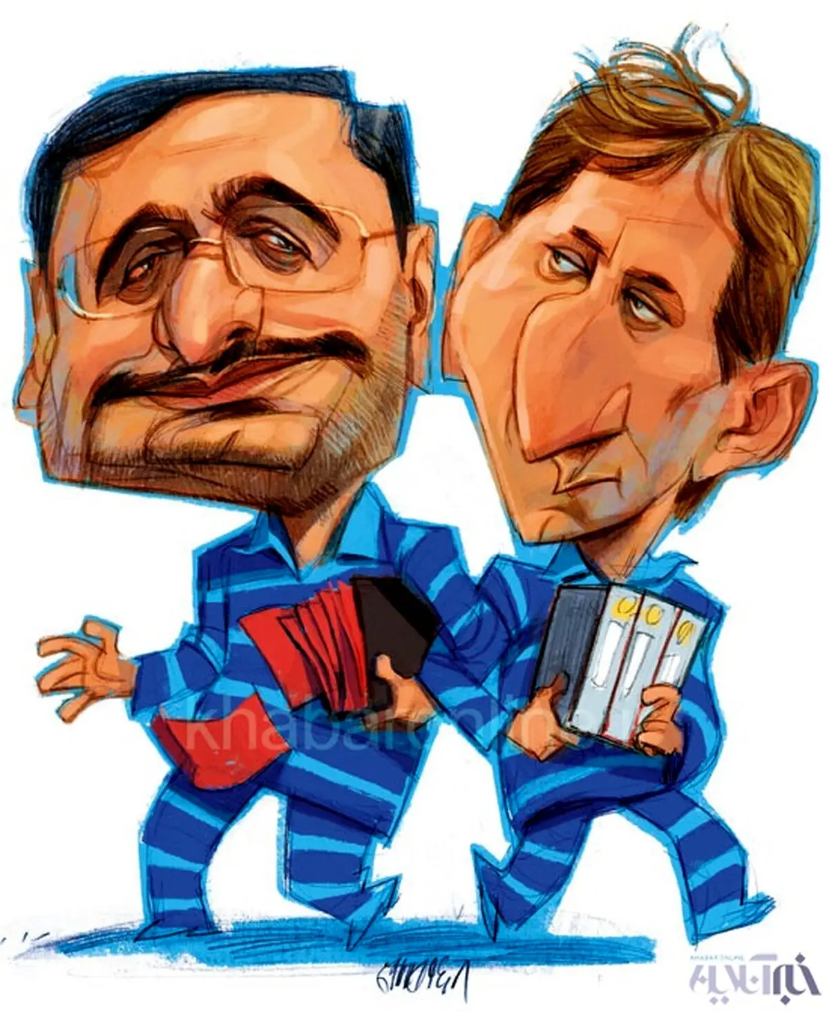 کاریکاتور/ بابک و سعید در دادگاه!