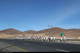پیاده‌روی زائران‎ حرم رضوی / تصاویر