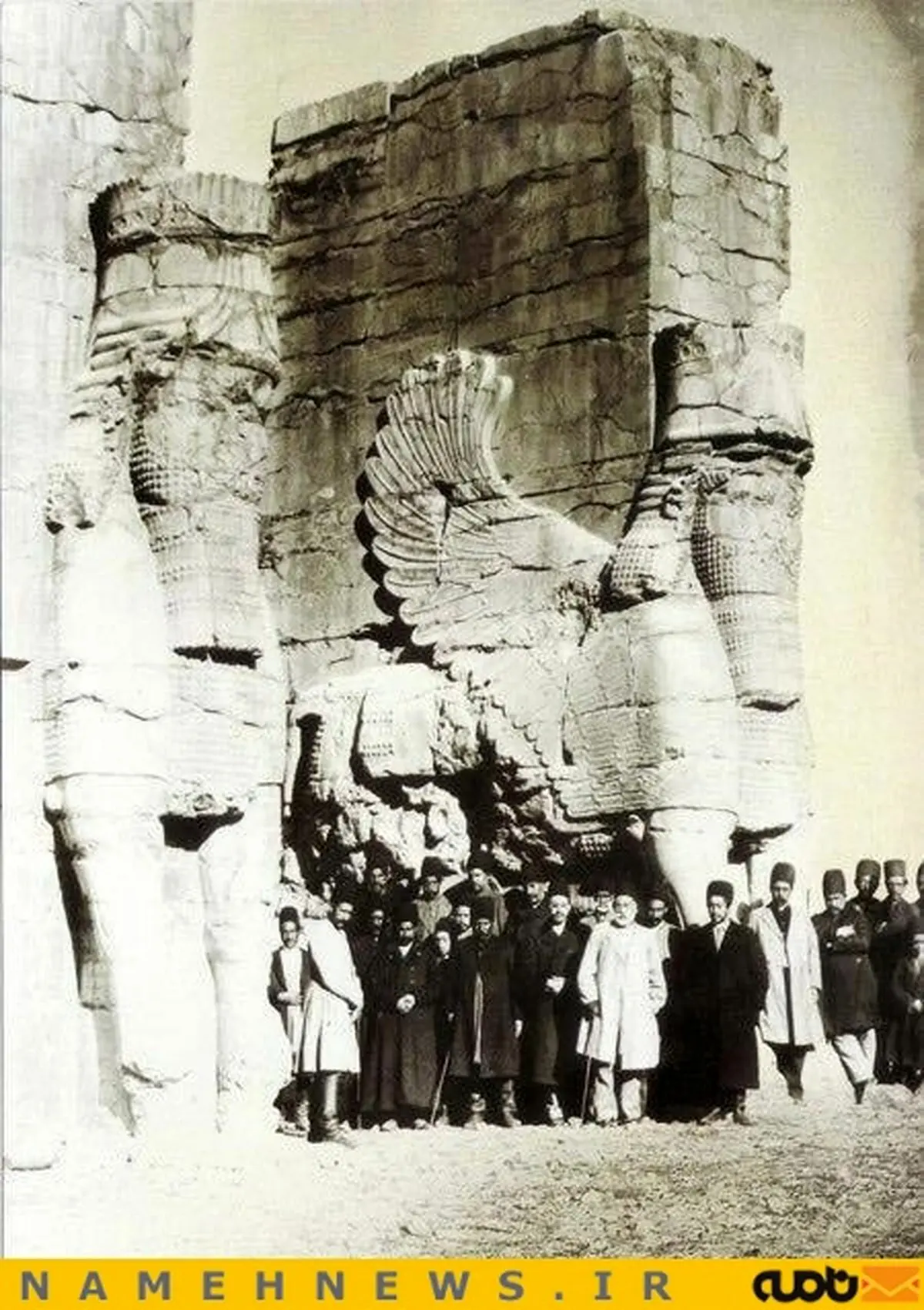 عکس زیرخاکی از تخت جمشید سال ۱۲۹۰