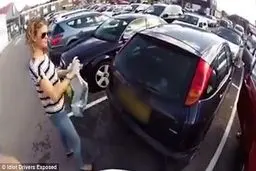 ماجرای رانندگی دیوانه وار زن جوان و پسر دوچرخه سوار +تصاویر