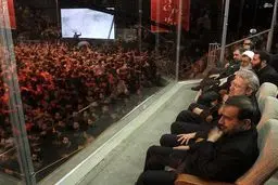 روسای دو قوه در هیئت سیب سرخی/ عکس