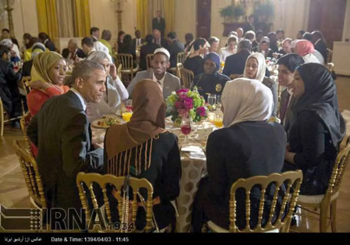 اوباما‎ در مراسم افطار مسلمانان آمریکا/عکس