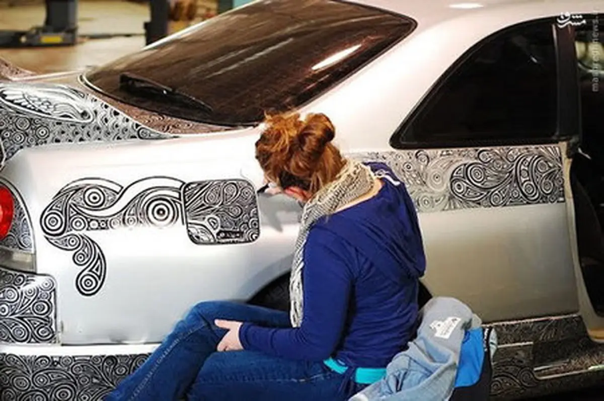 زنی که خودروی همسرش را تغییرداد/عکس