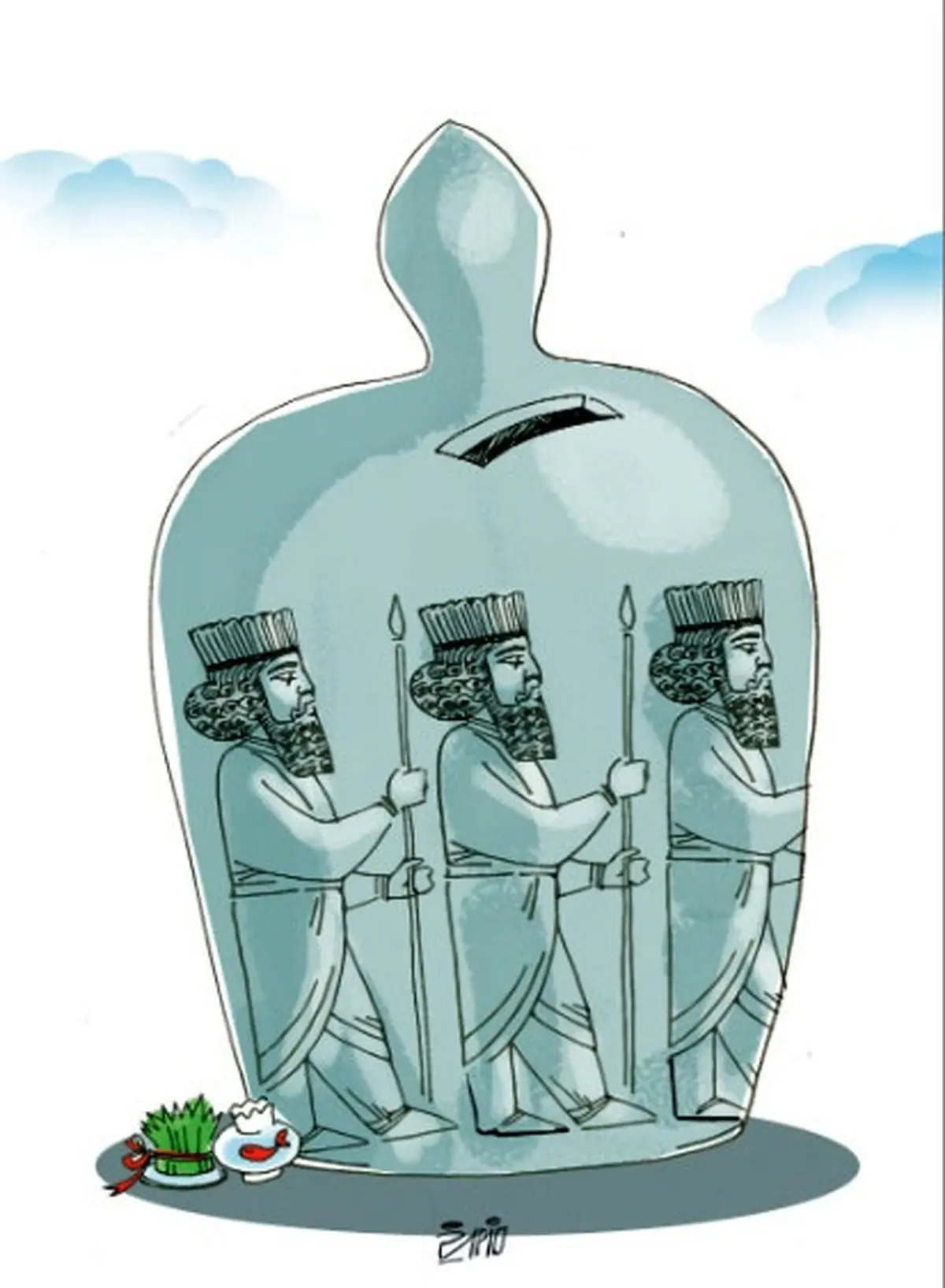 درآمد تخت جمشید!/کاریکاتور