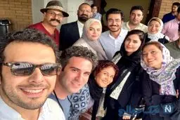 اینستاگرام: الناز شاکردوست و هومن شکیبا در پشت صحنه «وقتی ماه کامل شد»
