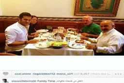 عکس: سیاوش خیرابی با خانواده اش
