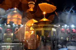 مراسم خطبه خوانی شب شهادت امام رضا (ع) در حرم مطهر رضوی / تصاویر