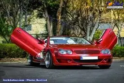 تصویری از مرسدس بنز لاکچری پروانه ای در خیابان های تهران