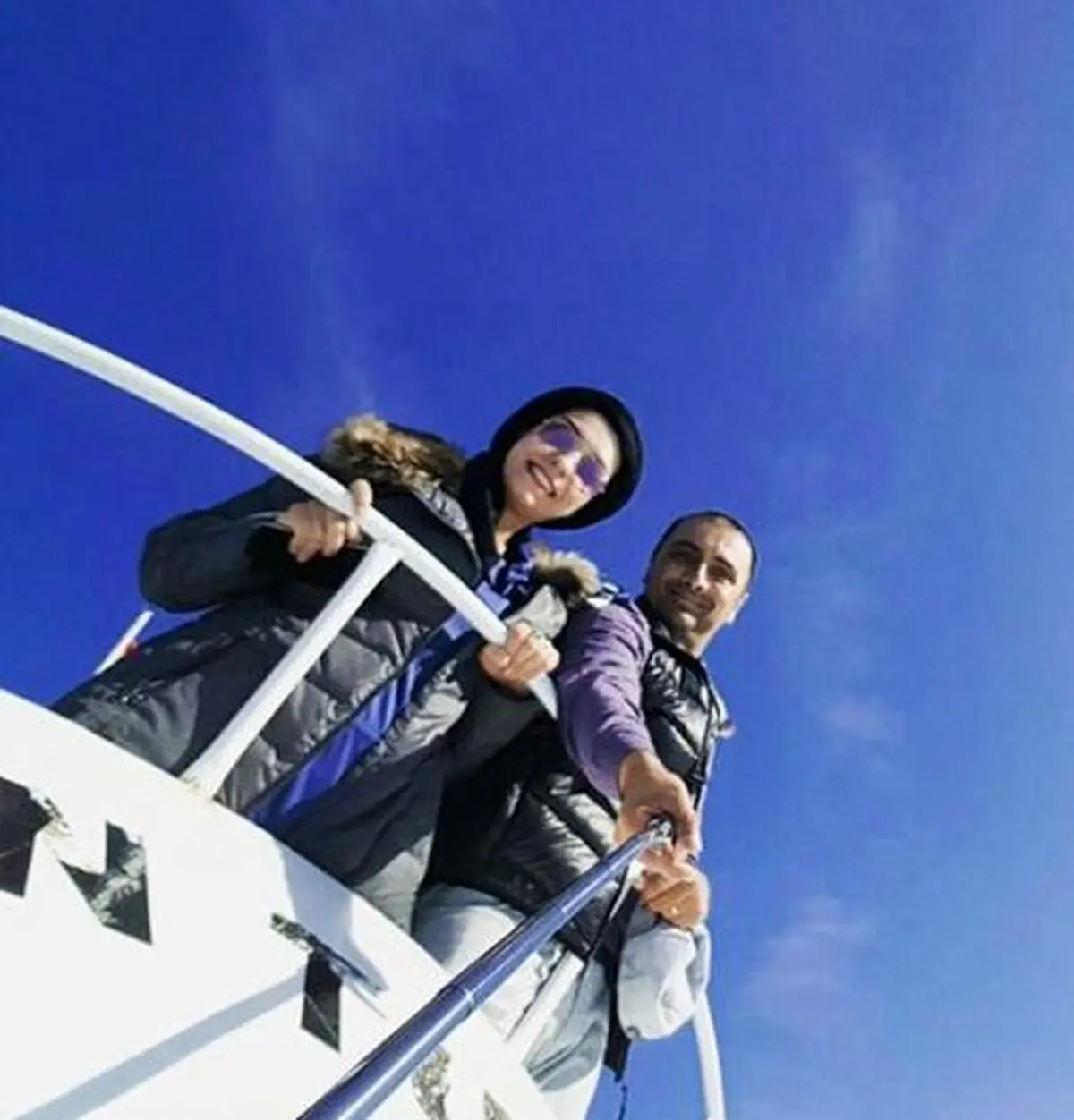 امین زندگانی و همسرش الیکا عبدالرزاقی در شهر وان ترکیه