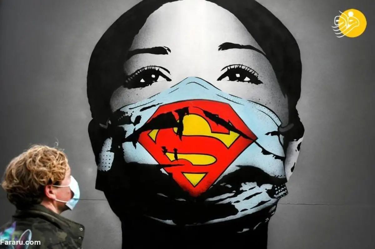 تصاویر زیبا از نقاشی‌های دیواری به سبک کرونایی