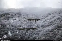 پل ورسک در نمایی برفی/عکس