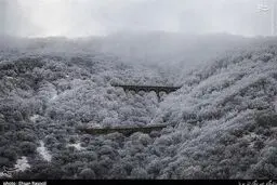 پل ورسک در نمایی برفی/عکس