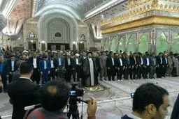 اقتدای نمایندگان مجلس به سیدحسن خمینی/ عکس
