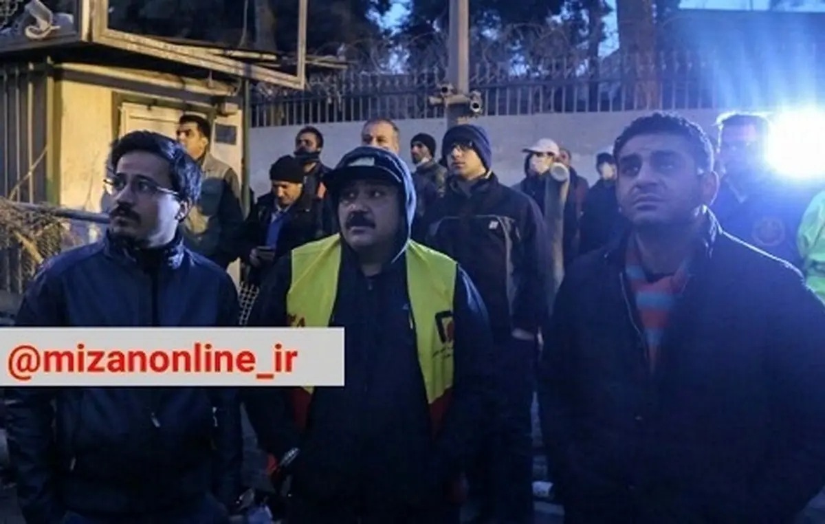 عکس: مهران غفوریان در محل حادثه ساختمان پلاسکو