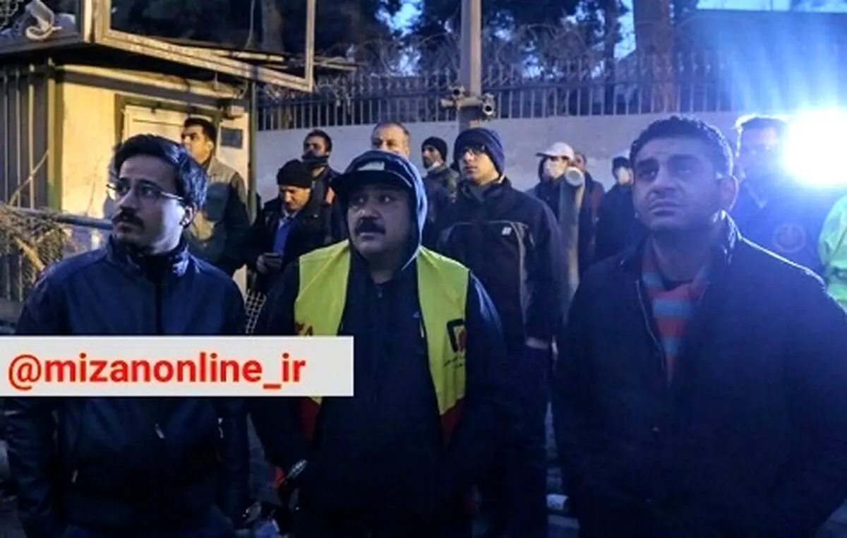 عکس: مهران غفوریان در محل حادثه ساختمان پلاسکو