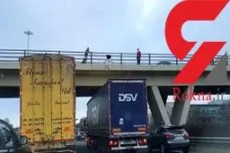 اقدام باورنکردنی راننده تریلی برای جلوگیری از خودکشی دختر جوان!