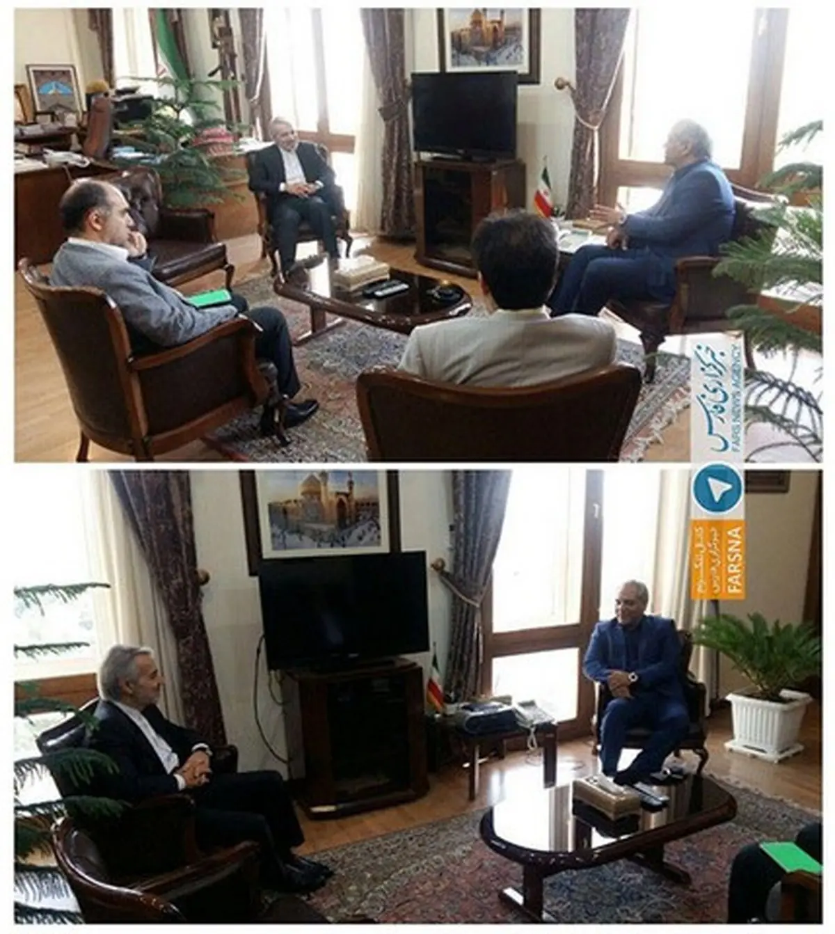 دیدار مهران مدیری با سخنگوی دولت/عکس