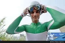 تصاویری از تلاش ملی‌پوش دوچرخه‌سواری برای دریافت مدال برنز آسیا