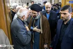 از فرزند رهبری تا عارف، مطهری و لاریجانی در مراسم ختم فرزند احمد توکلی/تصاویر