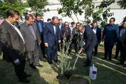 تصاویر/ کاشت درخت به‌مناسبت صدو پنجاهمین سالگرد تولد گاندی