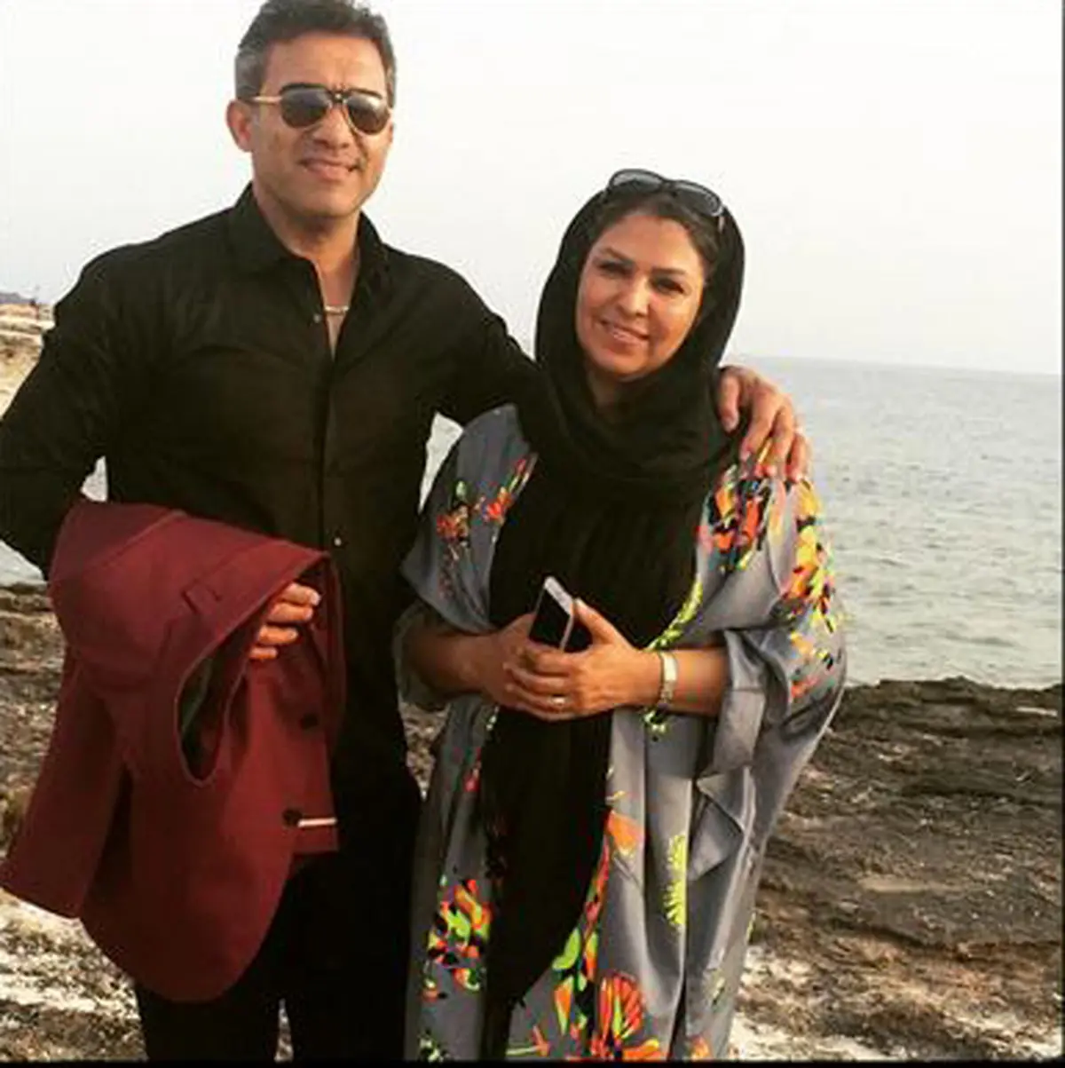 احمدرضا عابدزاده در کنار همسرش +عکس