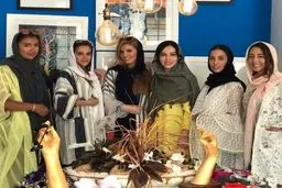 تبلیغ لیلا اوتادی برای سالن زیبایی دوستش! عکس