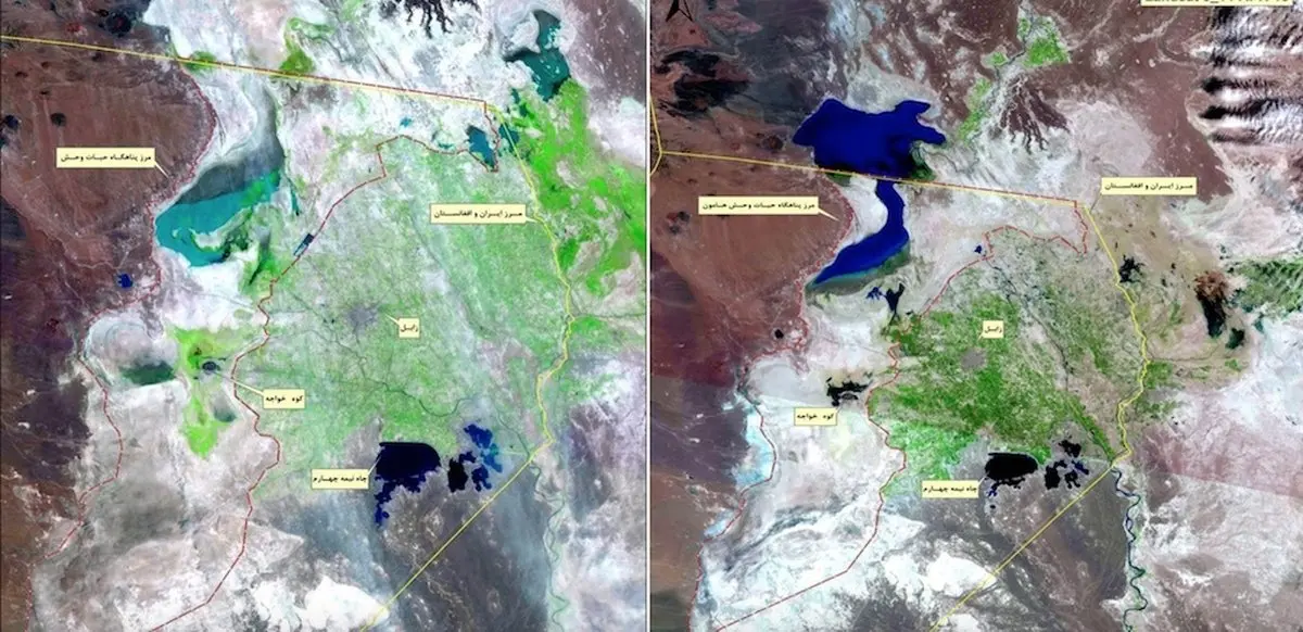 توضیحات اینستاگرامی ابتکار درباره طوفان شن این روزهای سیستان و بلوچستان و وضعیت دریاچه هامون