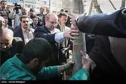 آغاز کاشت پنج هزار اصله درخت با حضور شهردار تهران /گزارش تصویری