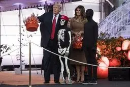 جشن هالووین به سبک ترامپ و بانو ملانیا/تصاویر