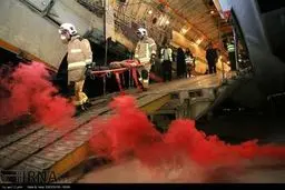 حاشیه های تصویری مانور طرح اضطرار فرود هواپیما در فرودگاه بین المللی شیراز