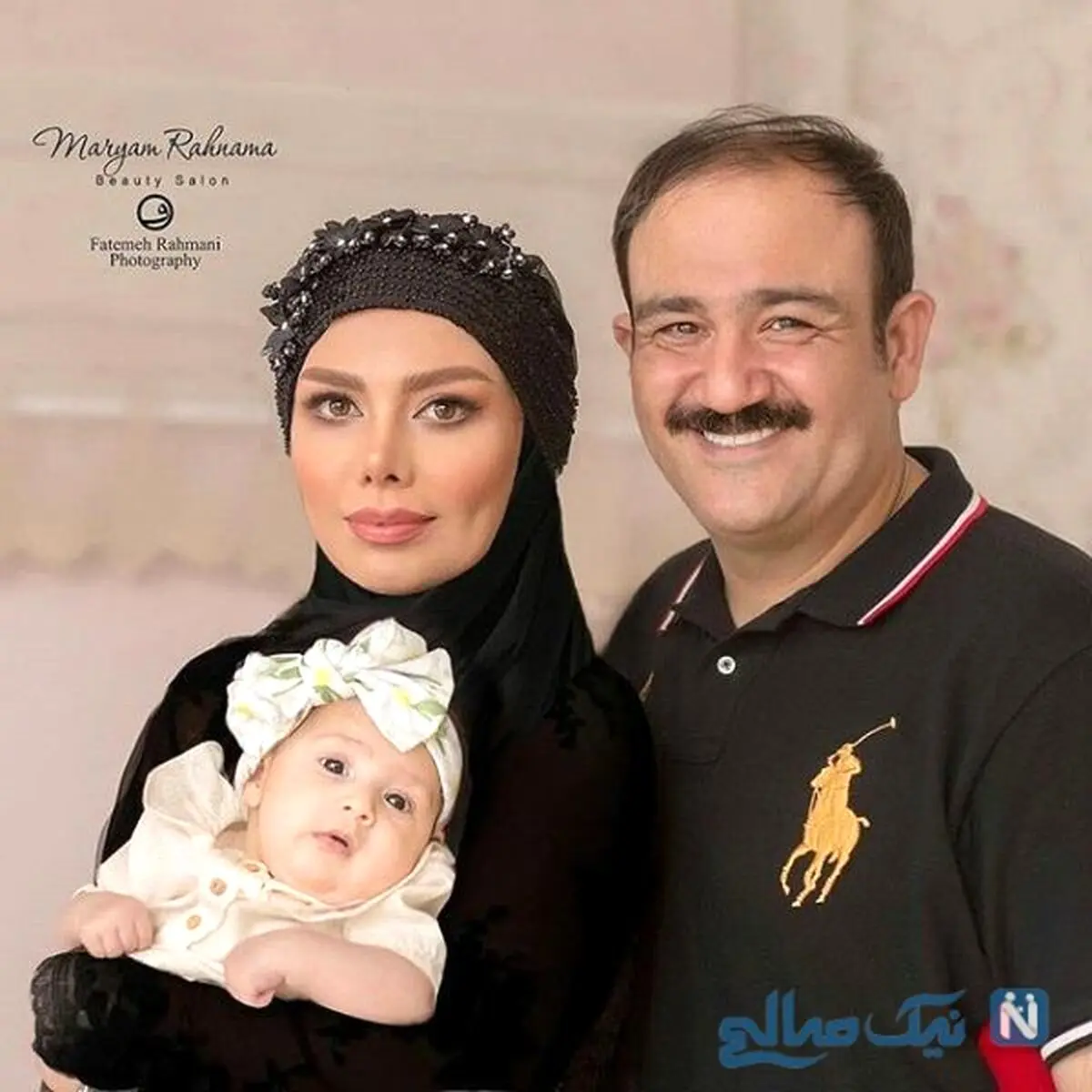 اینستاگرام: مهران غفوریان و همسر و دخترش هانا