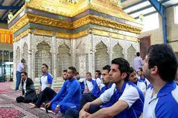 استقلالی‌ها در کارگاه ساخت ضریح حرمین عسکریین / تصاویر