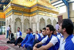 استقلالی‌ها در کارگاه ساخت ضریح حرمین عسکریین / تصاویر