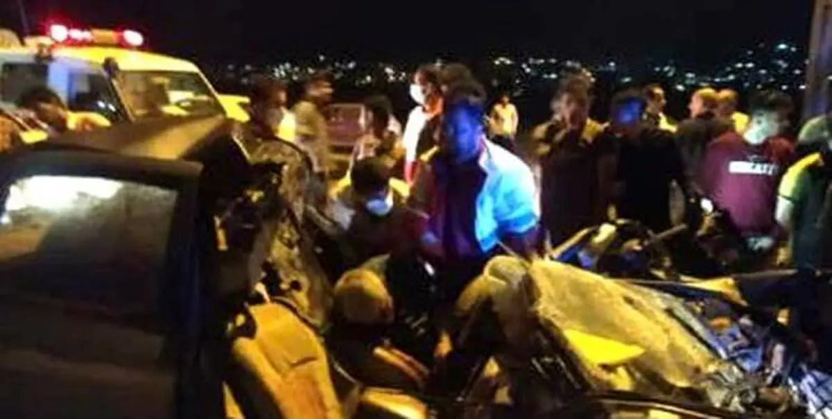 تصادف خونین تریلی با سمند در شیرگاه با ۵ کشته و زخمی+عکس