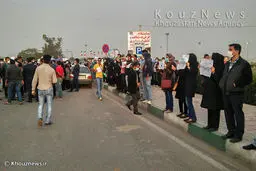 تجمع اهوازی ها در اعتراض به آلودگی هوا/ تصاویر