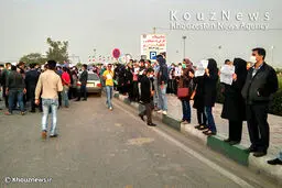 تجمع اهوازی ها در اعتراض به آلودگی هوا/ تصاویر