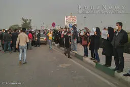 تجمع اهوازی ها در اعتراض به آلودگی هوا/ تصاویر