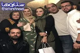 حدیث فولادوند و همسرش در پشت صحنه تئاتر/عکس