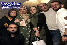 حدیث فولادوند و همسرش در پشت صحنه تئاتر/عکس
