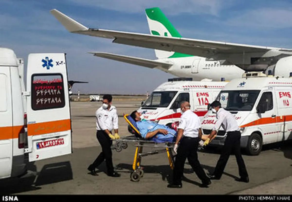 ورود مصدومان فاجعه منا به تهران/تصاویر