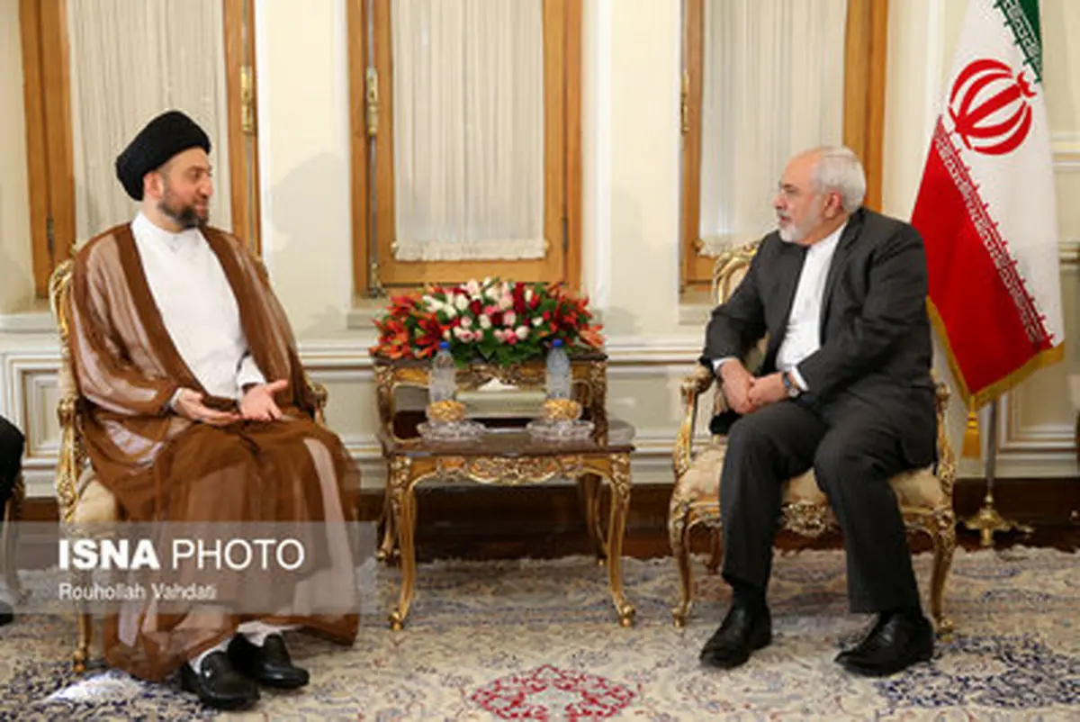 دیدار رییس مجلس اعلای عراق با ظریف/ تصاویر