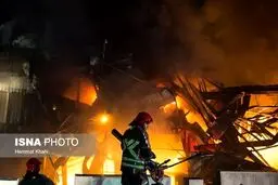 شعله های آتش در انبار کالای غرب تهران/تصاویر