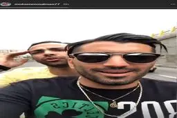 سلفی محسن مسلمان در حال موتورسواری!/ عکس