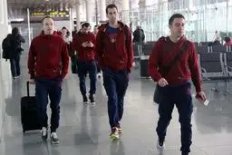 بارسایی ها در راه منچستر/تصاویر