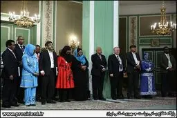 هیات همراه رئیس جمهور آفریقای جنوبی در یک قاب/ عکس