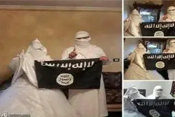 عروس و داماد داعشی (عکس)